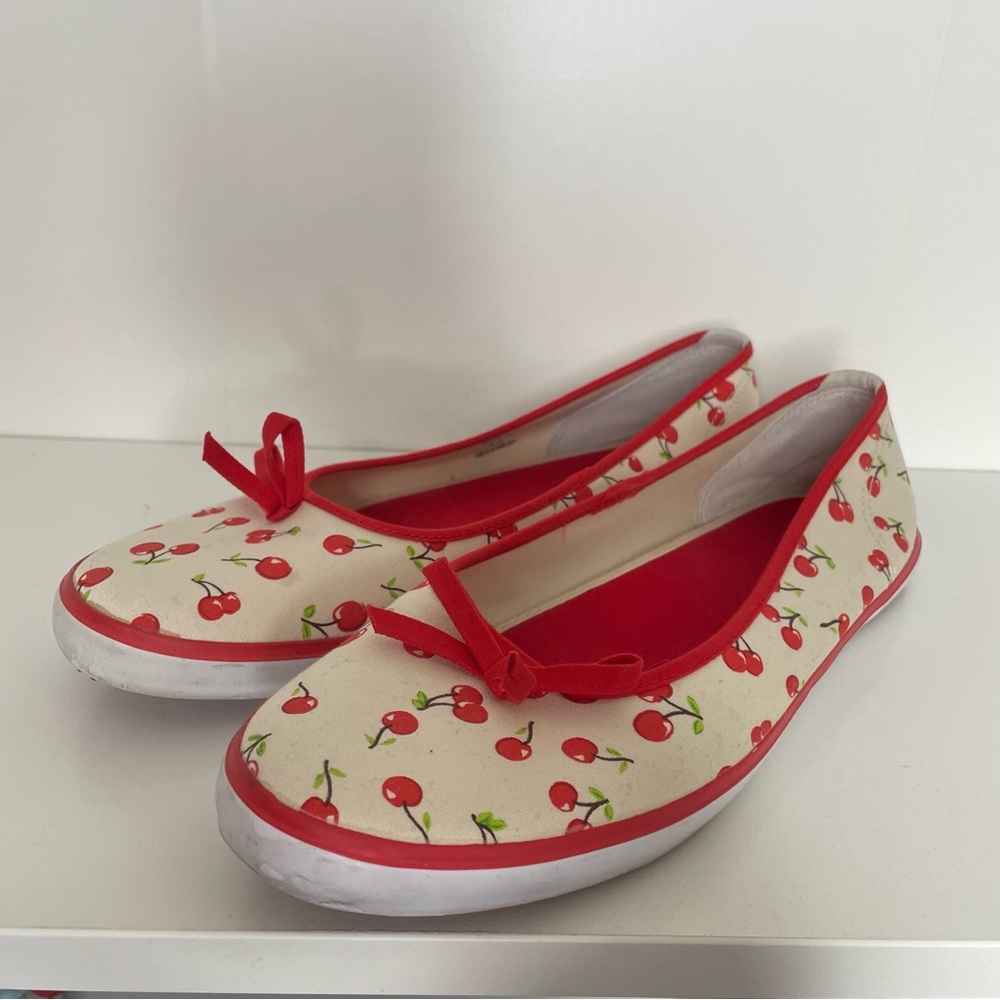 cherry print keds